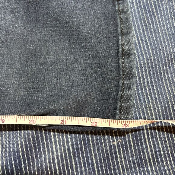 Eddie Bauer Curvy Crop Jeans Womens 12 Dark Wash Stretch Midrise Comfort Denim - Picture 10 of 13